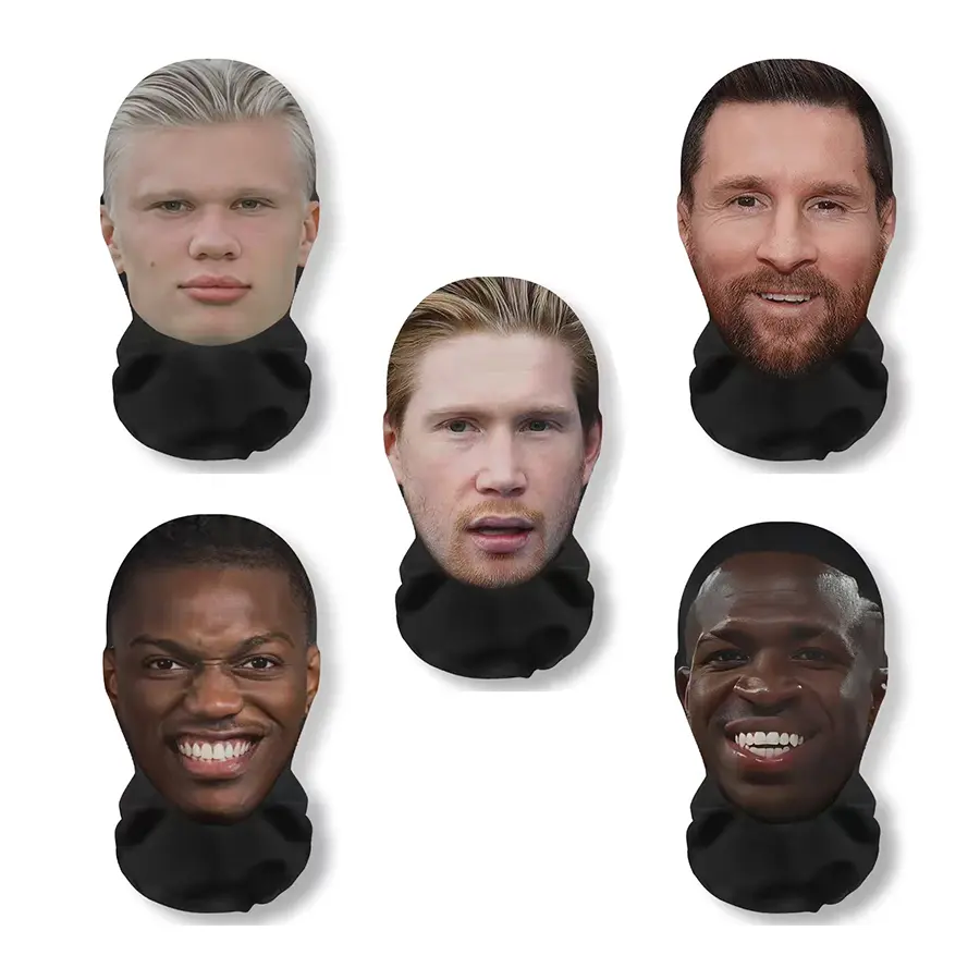 Elastic Mesh Full Face Mask - Adult Motorcycle Protective Gear Accessories, Fashion Airflow Boost Design, 23cm x 40cm, for Soccer Party, 23Cm * 40Cm
