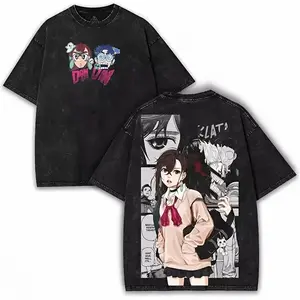 DAN DA DAN Peripherals Okarun Ken Takakura Turbo Granny Graphic Print T-shirt Men Women Cotton Vintage Washed Tees Harajuku Tops 9
