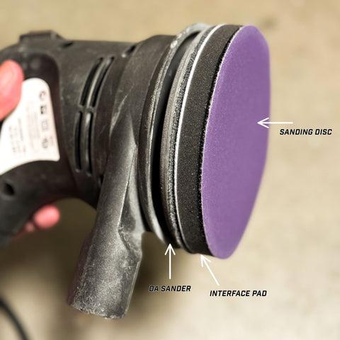 Renegade Products | 5" Sanding Interface Pad (Hook & Loop) – Adds Cushion & Control for DA Sanding on Contours