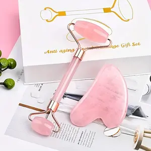 Double Head Heart Facial Eye Gentle Massager Roller, Resin Tool, Ergonomic Handle, Portable Gua Sha, No Battery Needed, All Seasons Use, Self Care Tool, Skin Care Tools