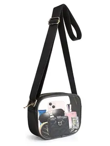 Transparent PVC Crossbody Bag, Waterproof Clear Purse for Travel, Gym, Concert & Security, Money Storage Pouch, Phone Wallet Bag, Durable Design