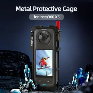 for Insta360 X5 Metal Protective Cage, Two Claws,with Lens Cap, Perfect for Outdoor Sports, Holiday Travel and Party Photography, Quick Release Design | Camera Frame Protection | Summer Beach Photography Tool | Free Lens Cap | Ideal Gift for X5 Users