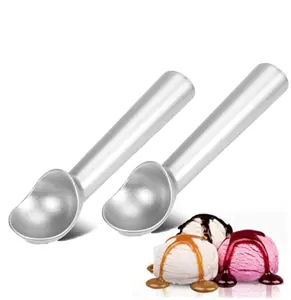 2 PCS 7 inch Ice Cream Scoop OnePiece Nonstick Aluminum Ice Cream Scooper Professional Metal Ice Cream Spoon Durable Easy to Use and Clean Lightweight Cookie Spoon，Professional For Home Kitchen Restaurant Dessert Shop