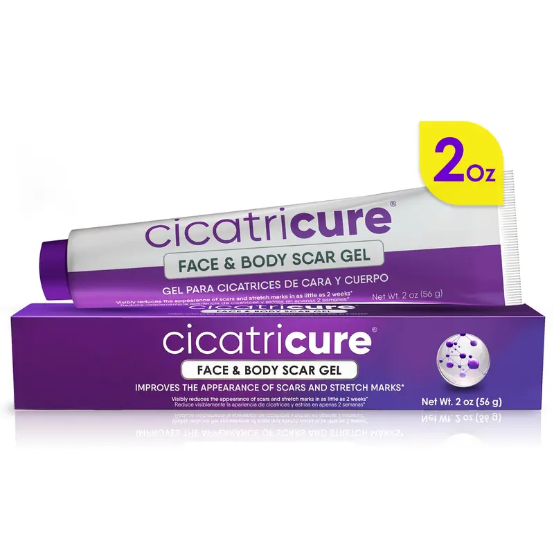 Cicatricure Advanced Scar Gel Solution for Face & Body - 2 Oz (56g) Single Pack - Surgical Scars, Stretch Marks, Burns Treatment