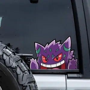 Gengar Vinyl Decal, Weatherproof Vinyl Decal Anime Sticker | Waterproof Vinyl Decal for Laptop, Water Bottle, Car, Gamer Gift