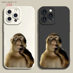 Cute Monkey Pattern Phone Case , TPU Soft Silicone , Fully Protected and Shockproof For iphone 17 pro phone cases IPhone 15 Pro Max cases 16 14 Plus ProMax 13 12 11 X/XS XSMax 12 13 mini iPhone 16E Funny Smartphone Cellphone Protection Cover