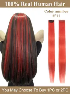 Clip in Hair Extensions Colored Party Highlights Royalblue Hair Extension Real Human Hair Clip in Extentions  Real Hair Highlights Ear Cuff Dye Synthetic Braids, Choose From 12 Colors, Party Style Accessory, No Ca Prop 65 Warning