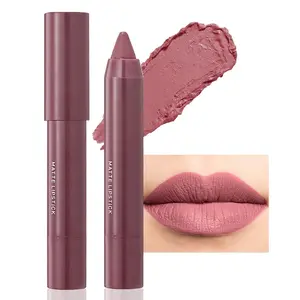 Crayon Matte Longwear Lipstick Pack Set,Moisture Smooth Color Stick Ultimate Lip Crayon for Makeup Collection - Waterproof Velvet Lipgloss Lip Stain (2pcs 04#&07#)