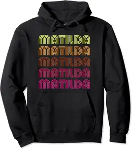 First Name Matilda Funky Retro Vintage Disco Design Pullover Hoodie - Kesharleemas Shop 38B09MHVYVD6
