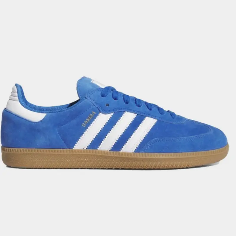Adidas Samba ADV Blue Bird JP5719 Footwear - Men's Low-Top Lace-Up Plain Blue Bird Colorway Low Casual Trainers, Unisex Retro Lifestyle Skate Shoes