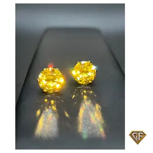 Orange Citrine Stud Earrings November Birthstone Round Gemstone 5mm or 8mm Christmas Gift for Her Elegant Timeless Design