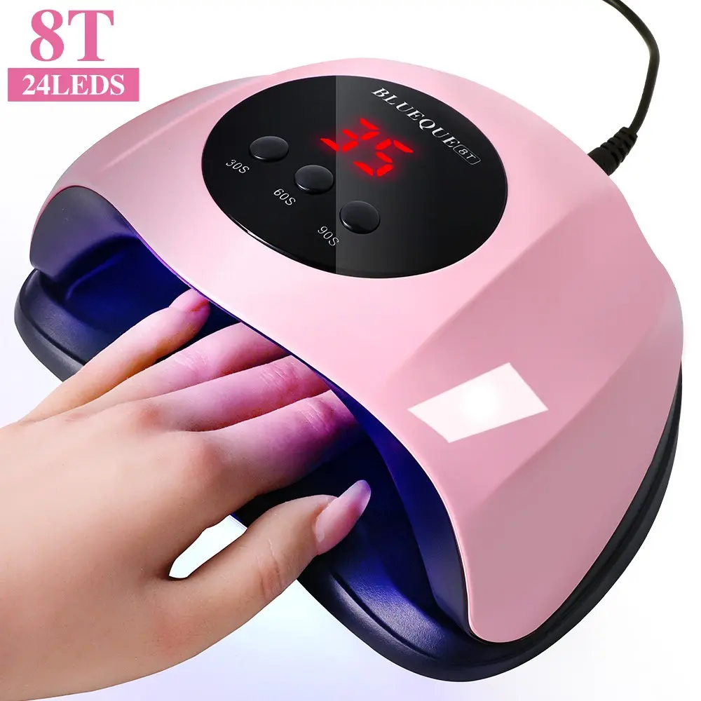 24 LED UV Nail Cure Lamp with Detachable Base, Professional Fast-Drying Gel Polish Dryer Curing Light, Ideal for Home and Salon, Valentine's Day Gift, Gel UV Light for Nails