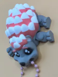 Spiky The Pink Hedgehog Keychain
