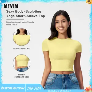 MFVIM Women’s Casual Versatile Slim Fit Quick Dry Fitness T-Shirt — Yoga, Running & Pilates Short Sleeve Top