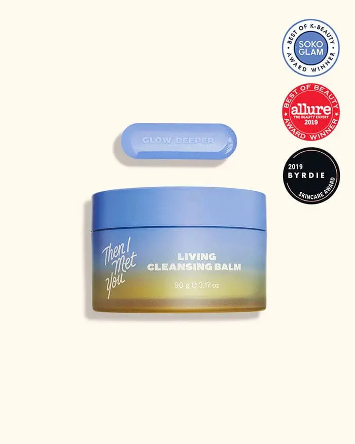 Then I Met You Soko Glam Facial Cleaner - Living Cleansing Balm - Antioxidant and Fatty Acid-Rich Seaberry (Sea Buckthorn) Oil - Softens and Protects Skin