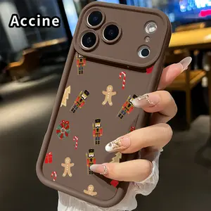 Nutcracker Christmas Dream TPU Phone Case for iphone 17 Pro Max 16 Plus 15 14 13 12 11 XR Air E Straight Edge Drop-Resistant Rugged Durable Cover Shell Gift for Boy