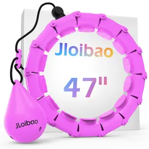 47 Inch Weighted Exercise Hula Hoop for Adults, Women & Beginners, Includes 24 Detachable Links, Ideal for Fitness & Workout, Weighted Hula Hoops