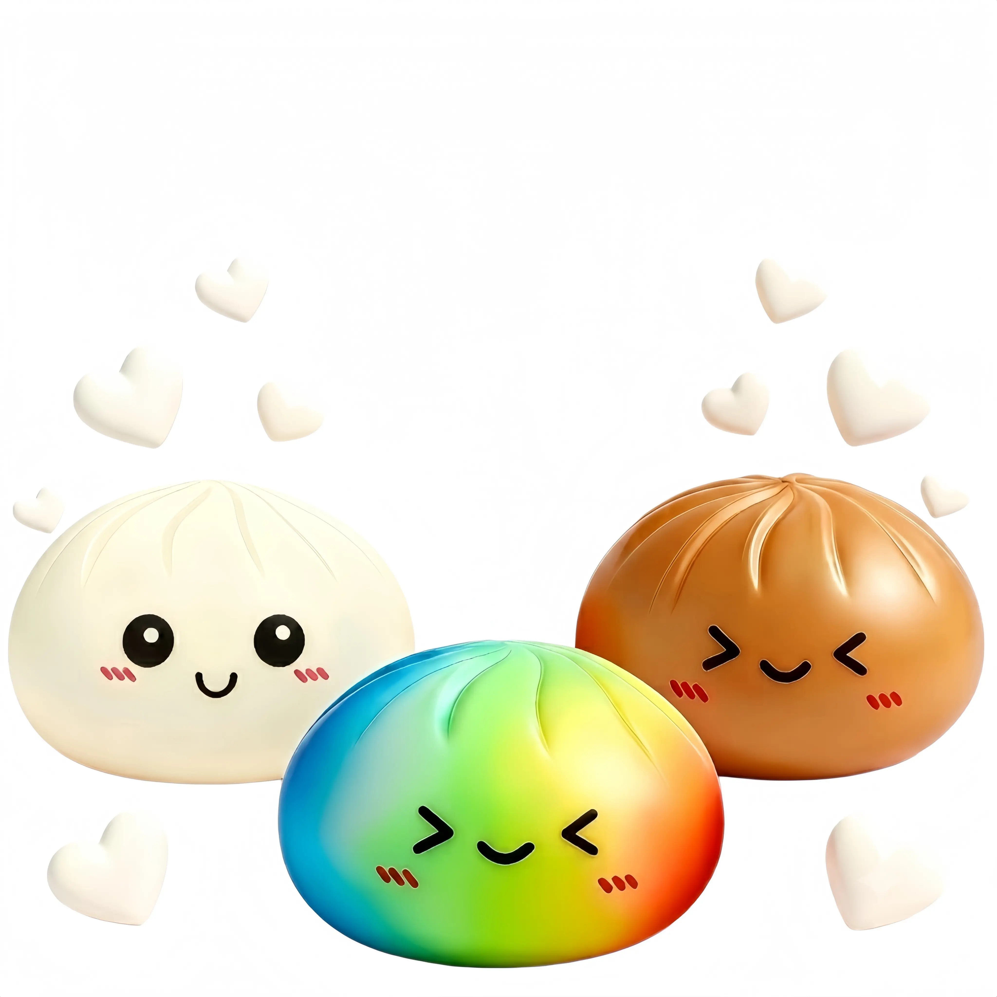 Cute Dumpling Squishy Toy - Palm Sized Bao Finger Fidget Toy, Soft TPR Sensory Stress Relief Toy, Surprise Blind Box Style Collectible Gift
