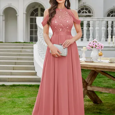 Vestido Largo Con Puntos TikTok Shop