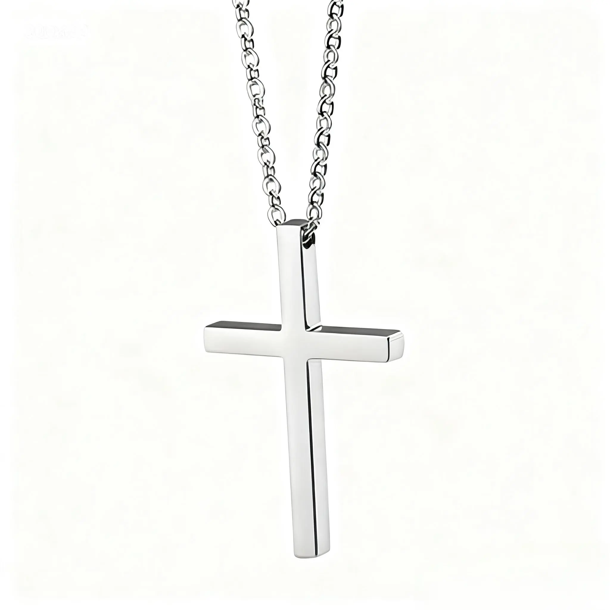 Stainless Steel Cross Toothpick Necklace - Telescopic Reusable, Adjustable Length, Minimalist Design, Durable EDC Tool with Gift Box
