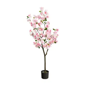Nearly Natural 5' Cherry Blossom Artificial Tree Pink