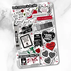 Dark Romance Card Cardstock Clear Case Insert for Kindle | Smutty Book Lover Gift | Bookish Stickers for Kindle | Booktok Covers Aesthetic new ipad case | New Gray Design