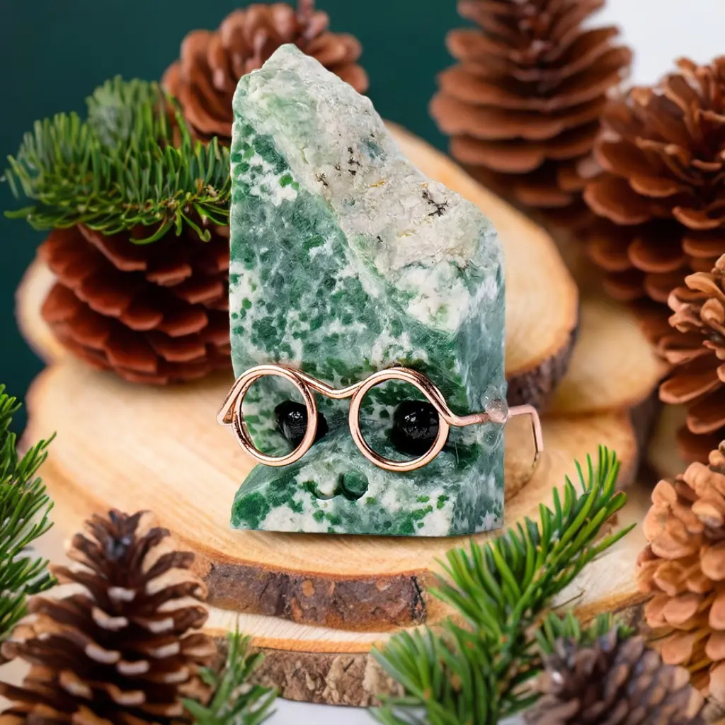 Natural Green Carnelian Raw Mineral Small Cube - Hand-Carved Pet Rock Statue, Home Desktop Decor Crystal Gift for Home Supplies (White), 3Cm X 2Cm X 4Cm