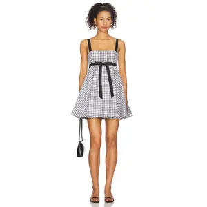 MAJORELLE Micah Mini Dress in Black & White Gingham