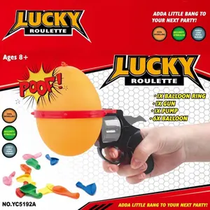 Russian Roulette Revolver Toy Gun Desktop Game Save Penguin Ice Breaker Game Balloon Popping Party Game Popper Pump Balloon Ring