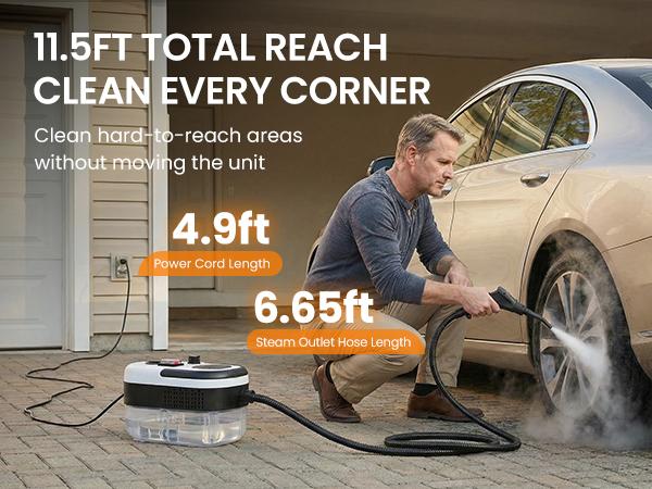 EasyWox Handheld Pressurized Steam Cleaner, Handheld High Temp Portable Cleaning,Multipurpose Steamer for Home Use, Pressurized Steamer for Cleaning Floor, Upholstery EasyWox Handheld Pressurized Steam Cleaner, Handheld High Temp Portable Cleaning,Multipurpose Steamer for Home Use, Pressurized Steamer for Cleaning Floor, Upholstery