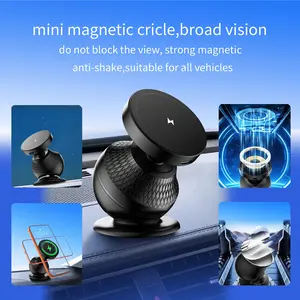 New Ball Shape Car Wireless Charging Phone Holder, Durable Multi-Angle, Compatible with Smartphones, 360° Rotation, Essential Car Accessory Gift Choice