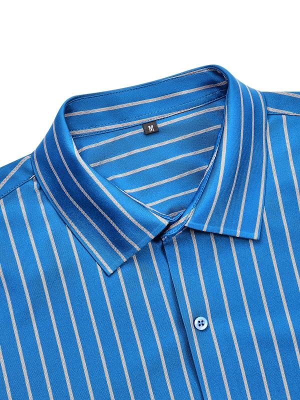 ELENCOCO Long Sleeve Thickened Stretch Shirt Longsleeves Blouse Striped Outdoorfun,Menswear,Father's Day gift,Tiktok shop deals,Gifts for him,Valentines day outfit Casual Crew Neck Casual Classy Fashion