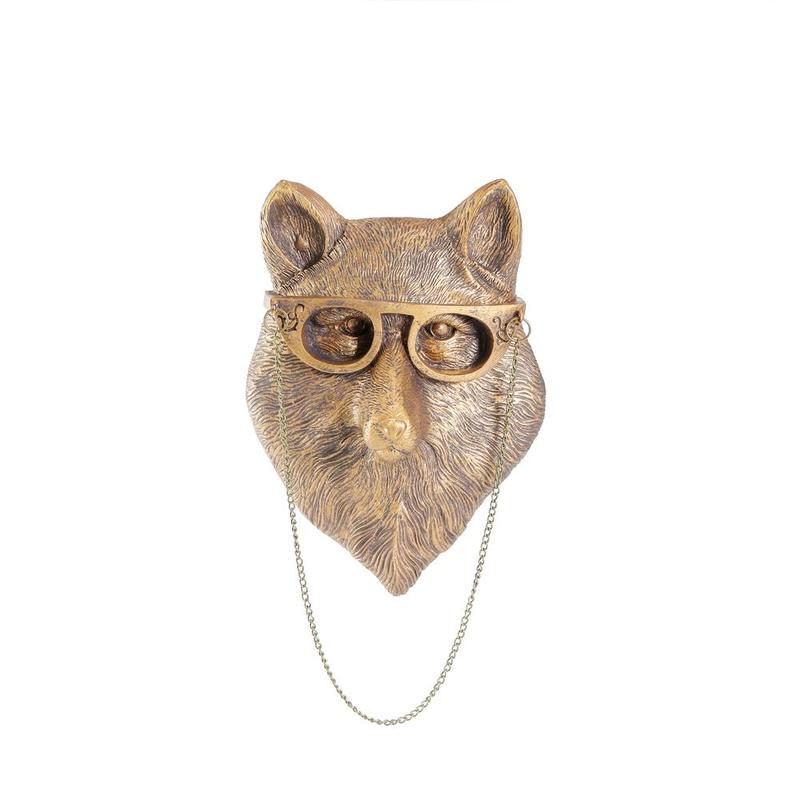 Creative Resin Animal Head Wall Hanging, Fox Head Wall Hanging, Resin Material, Wall Art, Home Accents, Personalized Style, Visiting Gift