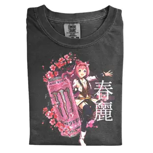 Comfort Colors Haru Urara Uma Musume Drink T-Shirt – Cute Manga Anime Graphic Tee, Video Game Shirt Unisex