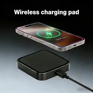 Wireless charging pad, wireless charger, 15W fast wireless charging station compatible with iPhone 17-8 series and Air Pods, efficient charging