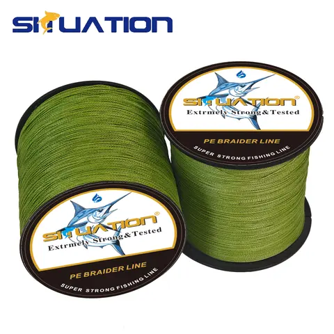 SIIUATION Ultra-Strong Polyethylene (PE) Braided Fishing Line, 4-Strand Multi-Wire Fishing Equipment, 300m/328yds, Wear-Resistant, Smooth Long Cast, Up to 100 LB, Ideal for Enthusiasts, Halloween Gift Accessory