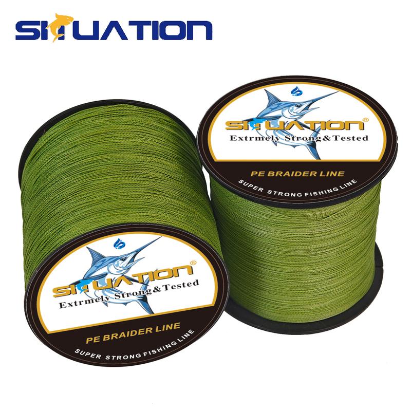 SIIUATION Ultra-Strong PE Braided Fishing Line, 300m/328YDS - 4-Strand Multi-Wire, Wear-Resistant, Smooth Long Casting up to 100 LB - Ideal for All Fishing Enthusiasts, Perfect Halloween Gift, Fishing Accessory