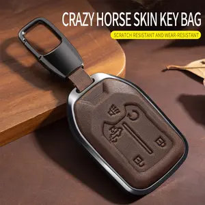 For Chevrolet Key Fob Cover Leather Car 2023 2022 2021 2020 2019 GMC Sierra and Chevy Silverado 1500 2500HD 3500HD Key Case Automotive Vehicle Detailing Car Accessories chevy 1500 accessories