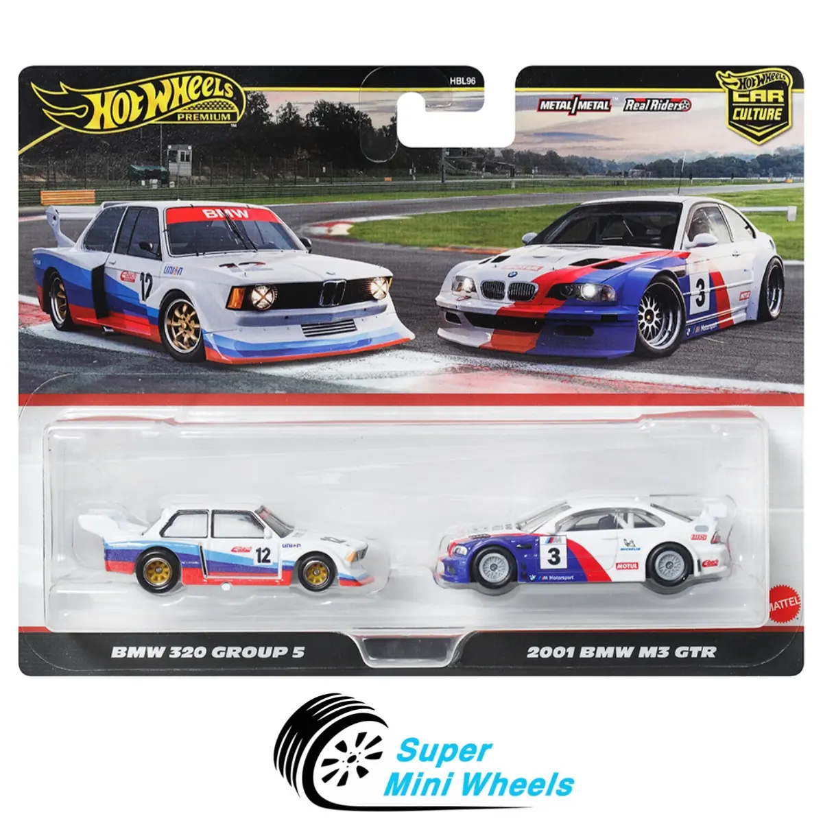 Hot Wheels 1:64 Car Culture 2 Pack BMW E320 & 2001 BMW M3 GTR