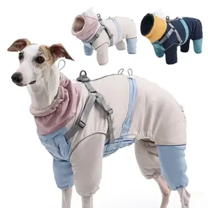 Premium Winter Dog Coat, Full Coverage & Leash Compatible Pants for Small To Medium Dogs Dog Winter Coat Cosplay Costume cold winter Warm Teddy Dog Winter Vest Cotton Blend Puppy Winter Coat leash hole Pocketed Dog Hoodie Sweater