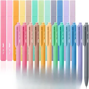 Aesthetic Highlighters and Gel s, 24 Pack, Assorted Colors  Highlighters, No Bleed