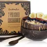 Coconut Bowl Set with Wooden Spoons – Eco-Friendly Acai Bowls, Yogurt Bowls & Smoothie Bowl – Ideal for Ninja Creami & Healthy Breakfasts (Set of 2)  Utensils Dinnerware Smoothiebowl
