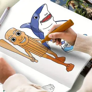 10 Books Young Italian Brainworm Drawing Book Set, Fantastical Cartoon Animal Projects, Perfect Gift for Halloween Christmas Birthdays