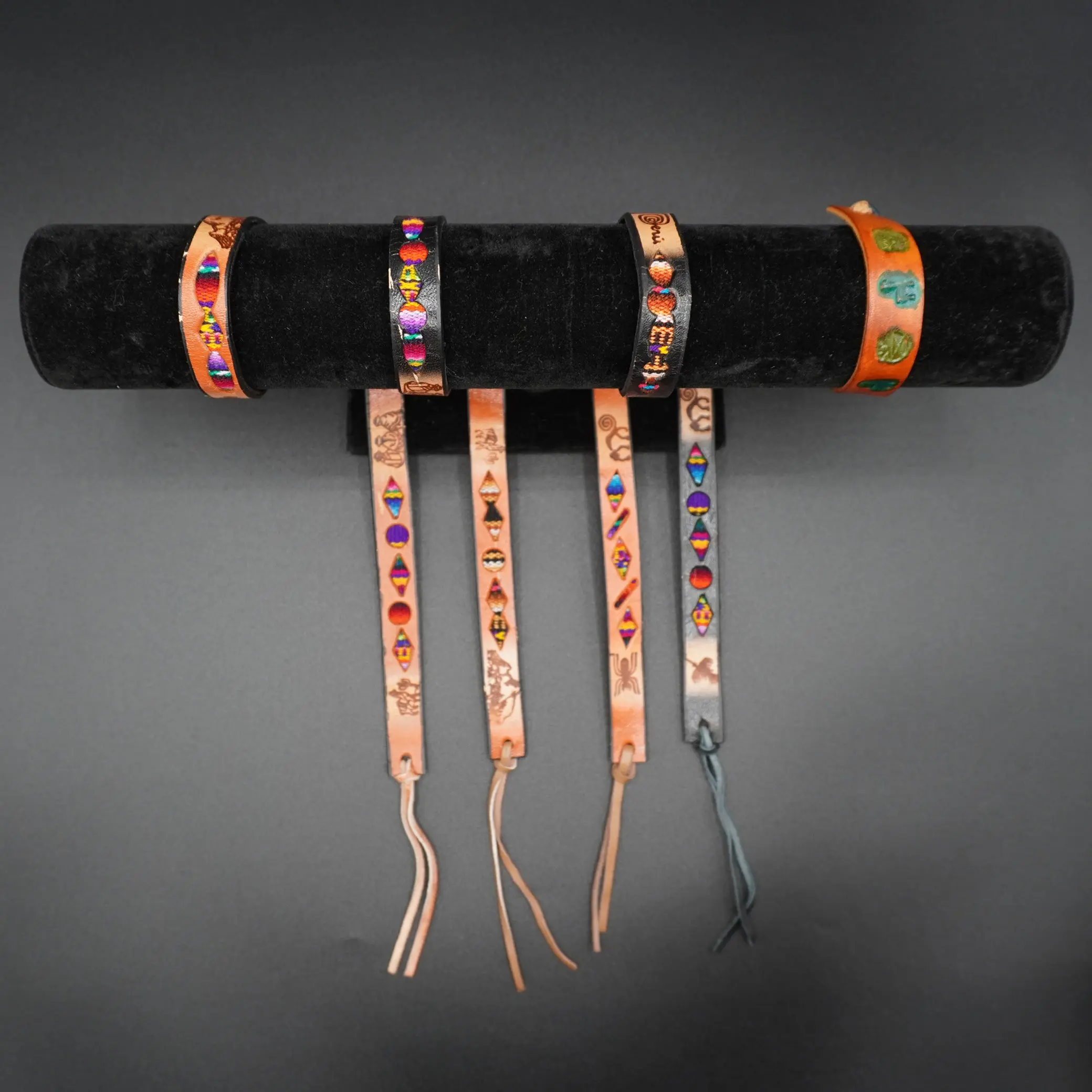 Handcrafted Peruvian leather bracelets