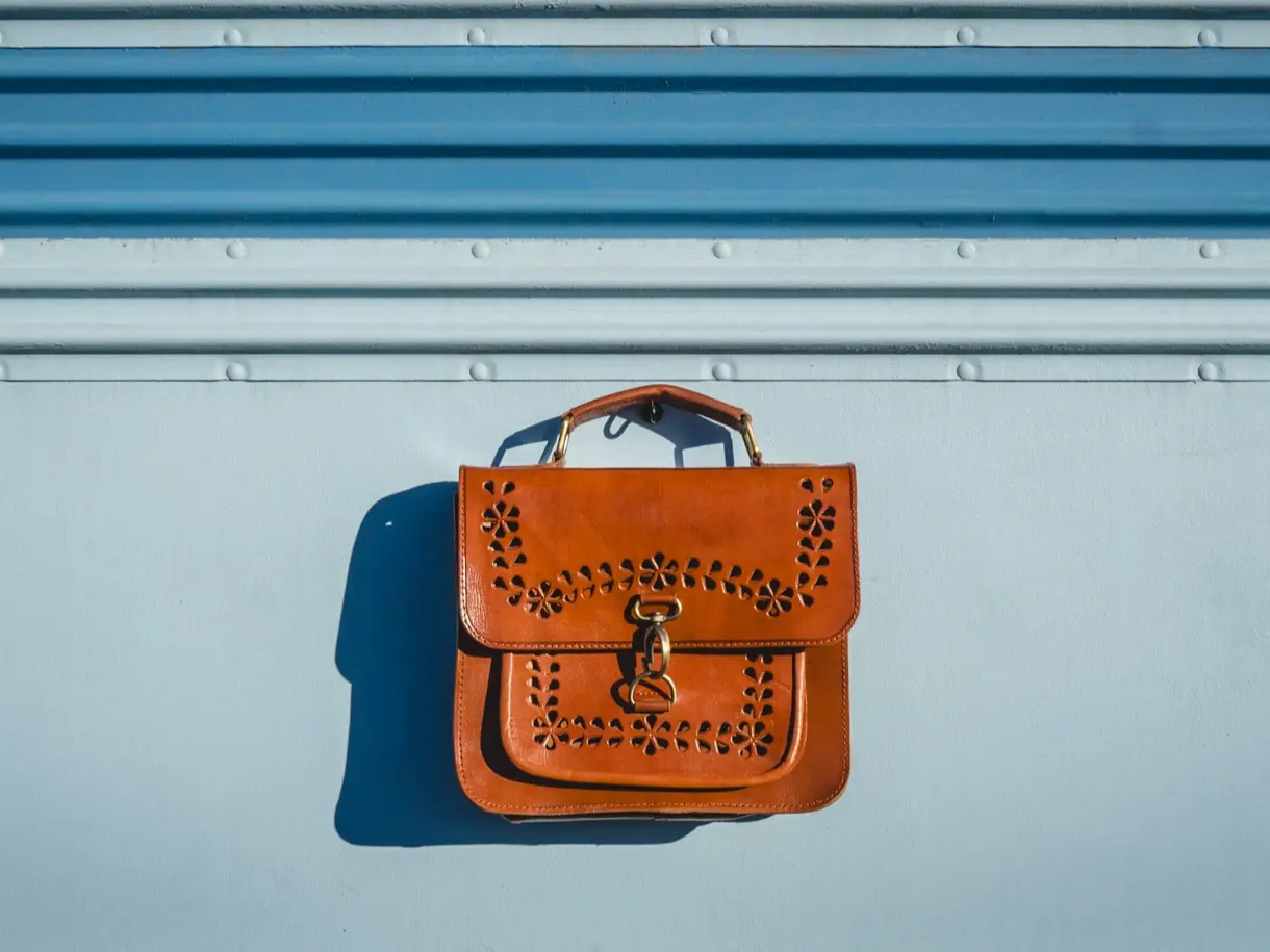 Haze Brown Leather Satchel & Cross-Body Purse - Handmade in Morocco