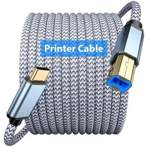USB B to USB C Printer/MIDI  10FT for / Connect to for MacBook Pro Laptop ,Type B 2.0 to USB C Printer Scanner Cord for /Epson//Xerox/Piano/Keyboard MIDI Controller