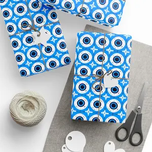 Gift Wrap, Evil Eye Pattern, Abstract Wrapping Papers, Custom Design, Occult Gift Wrap, Occult Decor, Unique Gift Wrap, Halloween Gift Wrap,