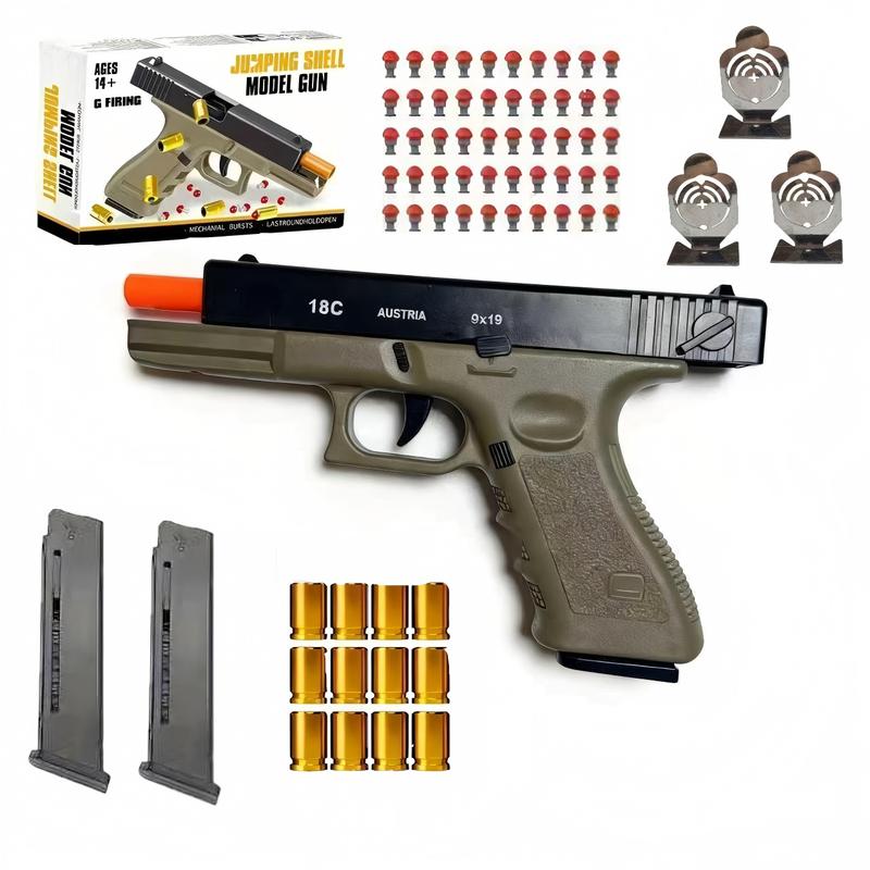Strike Industries 2026 Classic Design Toy with 100 Soft Bullets 12 Bullet Shells 3 Target Sheets & Automatic Shell Ejection for Endless Fun