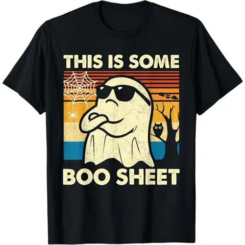 Funny Halloween Shirts For Men, This is Some Boo Sheet Ghost Retro Funny Halloween Men Women T-Shirt Menswear - Available from size S to 5XL