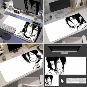 Chainsaw Man Reze Character Black and White Manga Mousepad | Illustration Aesthetic Anime Deskmat | Perfect for Anime & Gamers | Large Anime Gaming Mat for Desk Setup